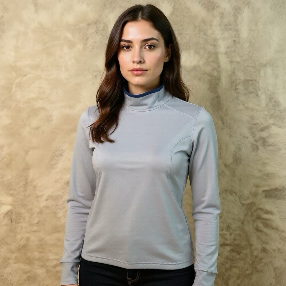 Nike Fit Dry Long Sleeve Shirt Sweater Size L Turtleneck Athletic Workout Run